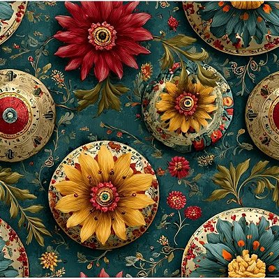 Mandala Flor. Tecido Digital Fabricart 100% Algodão - 50x150cm