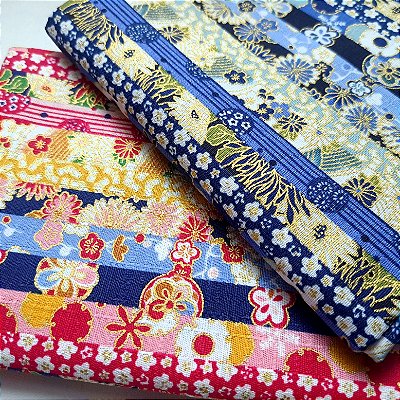 Torakku Flower. Douradinho 100% Algodão Japonês(49x110cm)