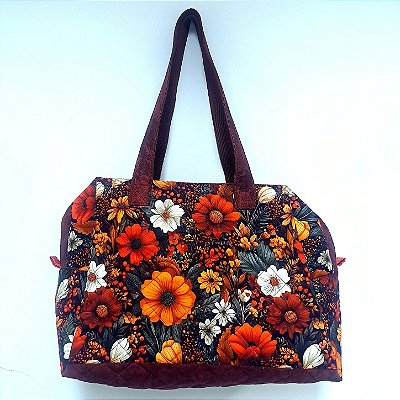 Bolsa Passeio - Painel Faça Você Mesmo. Tecido Digital 100%Algodão Fabricart