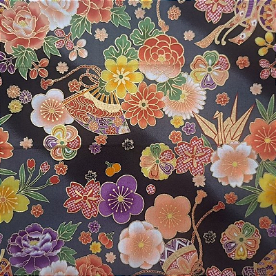 Tsuru Degrade JD4119. Tricoline 100% Alg.Japonês. (49x55cm)
