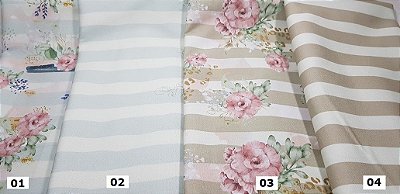 Floral. Tecido em Sarja Nacional  (50x160cm)