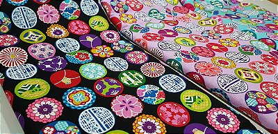 Colour Balls. 100% Algodão Japonês.  TI030 (49x54cm)