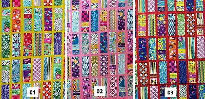 Colorful Squares. Tecido Japonês. TI034- 50cm x 55cm