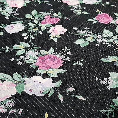 Flower in Silver Lines. Algodão Japonês. 3200004 (50x55cm)