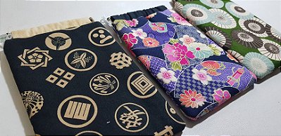 Porta Óculos com Tecido Japonês (sob encomenda)
