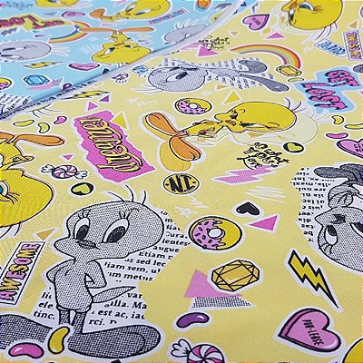 PiuPiu (Tweety). Algodão Japonês. JT00016 (53x55cm)
