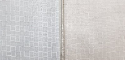 Tecido Branco Quadriculado Suave. NN0010-50x140cm