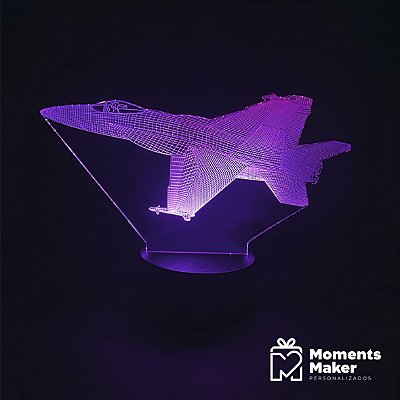 Luminária LED - Avião 3D