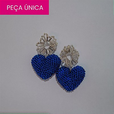 Brincos Hollywood - Azul e Prata