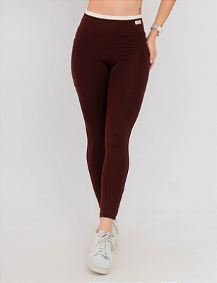 Legging com Bolso Chocolate