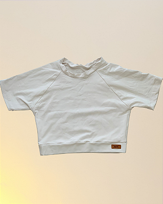 ✨🧵 SIM! IMPERFEITA - Top de Manguinha 🧵✨ Branco