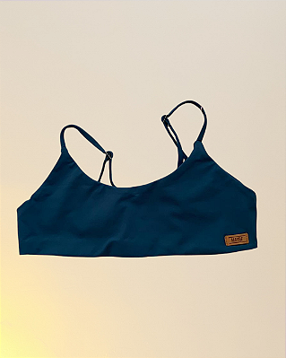 ✨🧵 SIM! IMPERFEITA - Top Maybe 🧵✨ Azul Petróleo