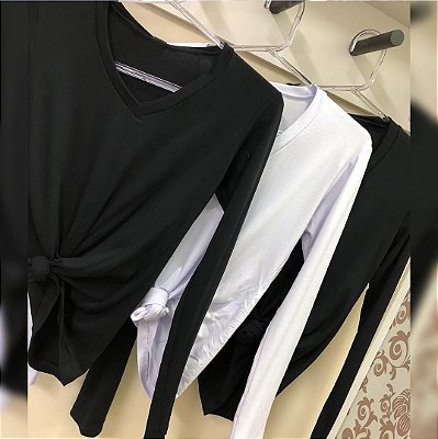 Blusa Básica manga Longa