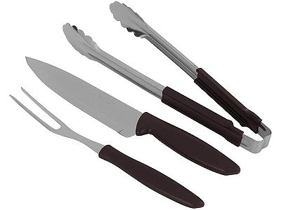 Kit Churrasco 3 Peças Inox Plenus Tramontina