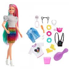 Barbie Cabelo Colorido Raspado Muda De Cor Mattel GRN80