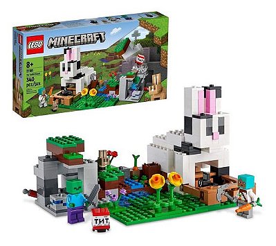 Lego Minecraft O Rancho Do Coelho 340 Peças 21181