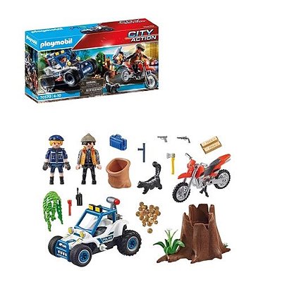Playmobil Perseguição Da Polícia City Action 89 Pçs 70570 Sunny