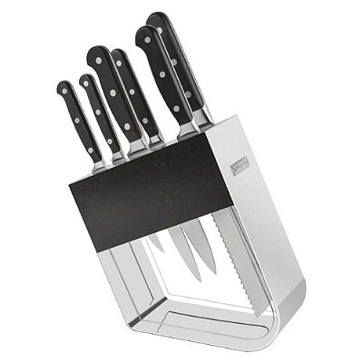 Jogo De Facas Inox 7 Pçs Cepo Century Tramontina 240990/016