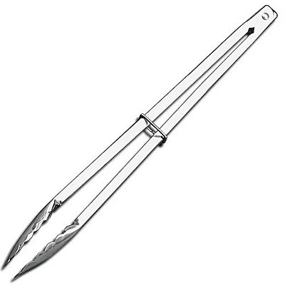 Pegador De Carne Brinox Inox Cozinha Churrasco Pinça 40cm