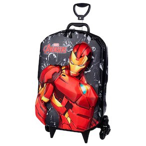 Mochila Rodinha Tripla Homem De Ferro 3d Maxtoy