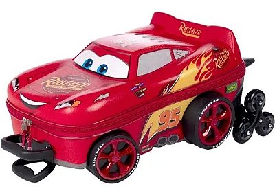 Mochila Rodinha Tripla Relâmpago Mcqueen Cars 3d Maxtoy