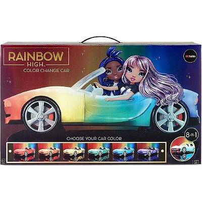 Carro Rainbow High Color Change Veículo Conversível 8 Em 1 MGA