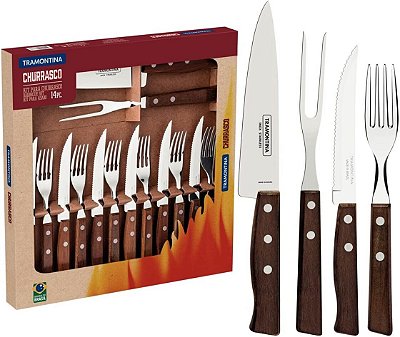 Kit para Churrasco 14 peças Tradicional Tramontina