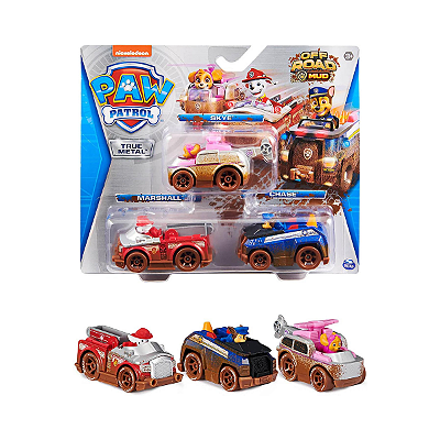Patrulha Canina Veiculo Die Cast com 3 Unidades Sunny 1919