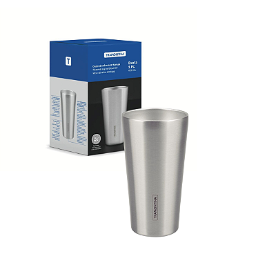 Copo Térmico Tramontina Exata Em Aço Inox Sem Tampa 420 Ml