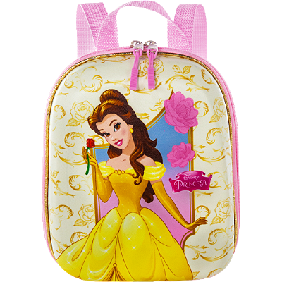 Mochila Maxtoy Infantil Pequena Princesa Bela Disney
