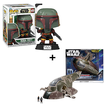 Funko Pop 480 + Nave Micro Galaxy Boba Fett 3444