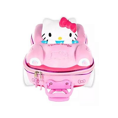 Mochila Rodinha Tripla Hello Kitty Carro 3d Maxtoy