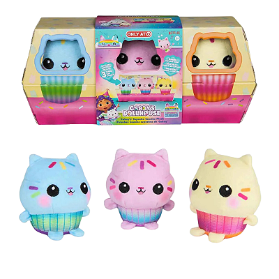 Pack 3 Pelúcias Cakey Celebração Gabbys Dollhouse 3968 Sunny