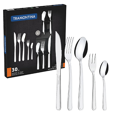 Faqueiro Búzios 30pçs Aço Inox Tramontina