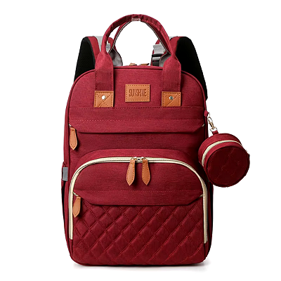 Bolsa Mochila Maternidade Unissex Sunshine Vermelho