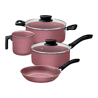 Jogo de Panelas 4 pçs Linz Rosa Tramontina