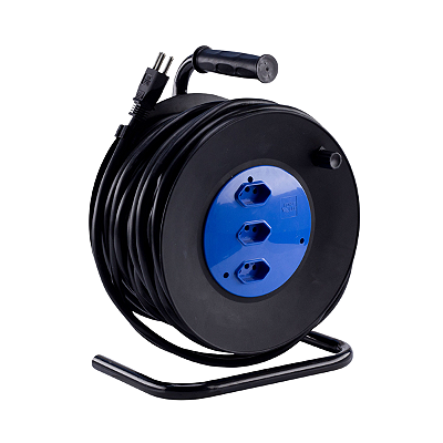 Extensão com Carretel 3 Tomadas 30m 20A Bivolt Force Line