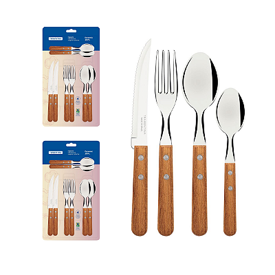 Kit com 2 Faqueiros Dynamic 16 peças Tramontina