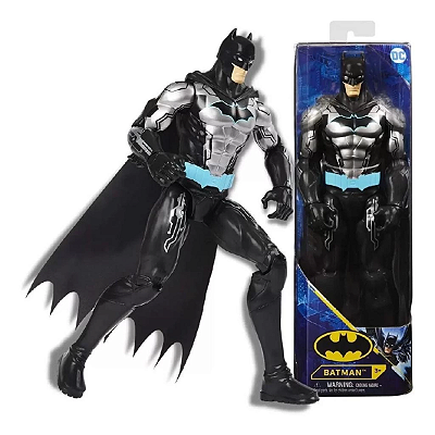 Boneco Batman 30cm Bat-tech Prateado Sunny