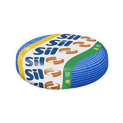 Fio Cabo Cobre Flex Sil 750V 2,5mm Rolo de 100M Azul