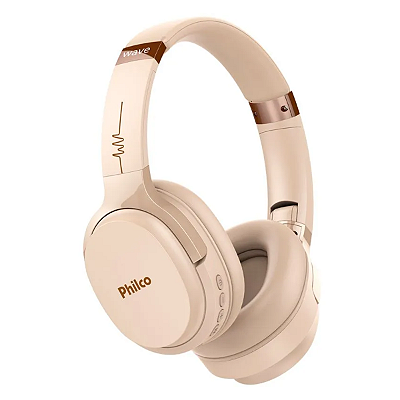 Fone de Ouvido Bluetooth Sem Fio Bege Philco PFO01BTG Wave