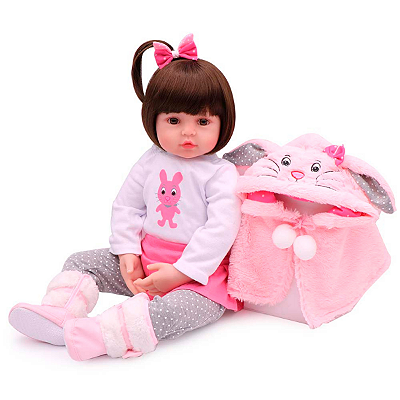 Boneca Bebe Reborn Laura Baby Sarah Shiny Toys