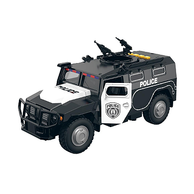 Carro Blindado Policial com Fricção Luz e Som Shiny Toys