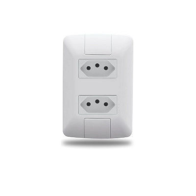 Tomada Dupla 10A 250V Aria Branco Tramontina