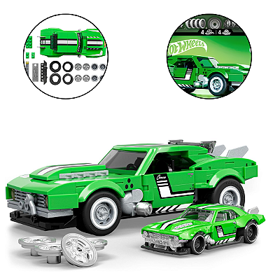Hot Wheels Brick Shop Carro Camaro Custom 1:32 Mattel