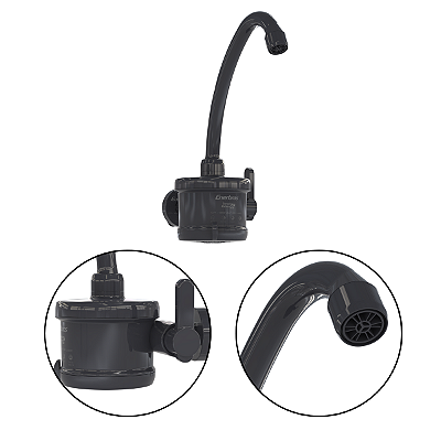 Torneira Plus 4T Parede 4800W 127V Preto Enerbras