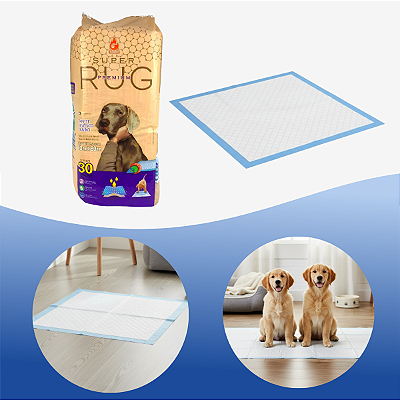 Tapete Higiênico Super Rug 80x60cm 30 Unidades Phoenix