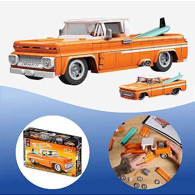 Blocos de Montar 1962 Chevy Pickup 858 pcs Brick Shop Mattel
