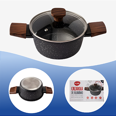 Panela Caçarola De Aluminio Com Indução 1,9l Antiaderente