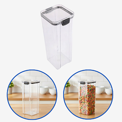 Pote Hermético 1,9 Litro Armazenar Alimento Organizar Clink